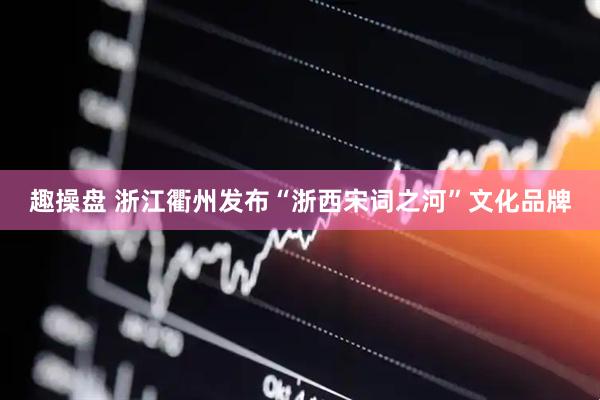趣操盘 浙江衢州发布“浙西宋词之河”文化品牌