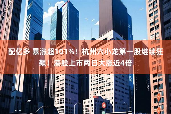 配亿多 暴涨超101%！杭州六小龙第一股继续狂飙！港股上市两日大涨近4倍